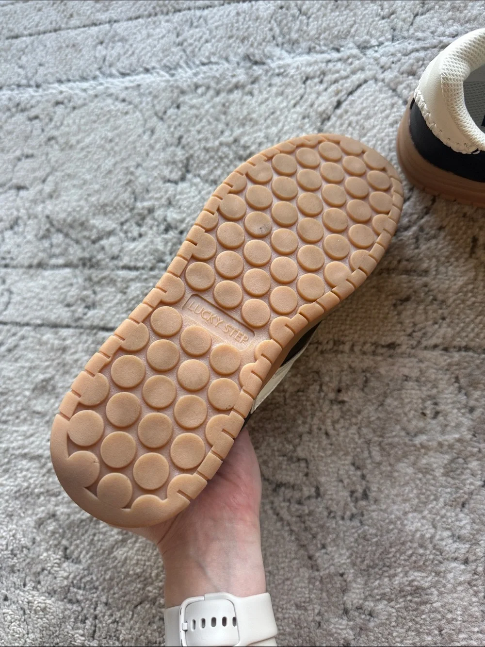 Women's Black and White Platform Sneakers with Gum Sole
